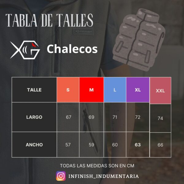 Chalecos Polar INFINISH Verde Musgo - Imagen 3